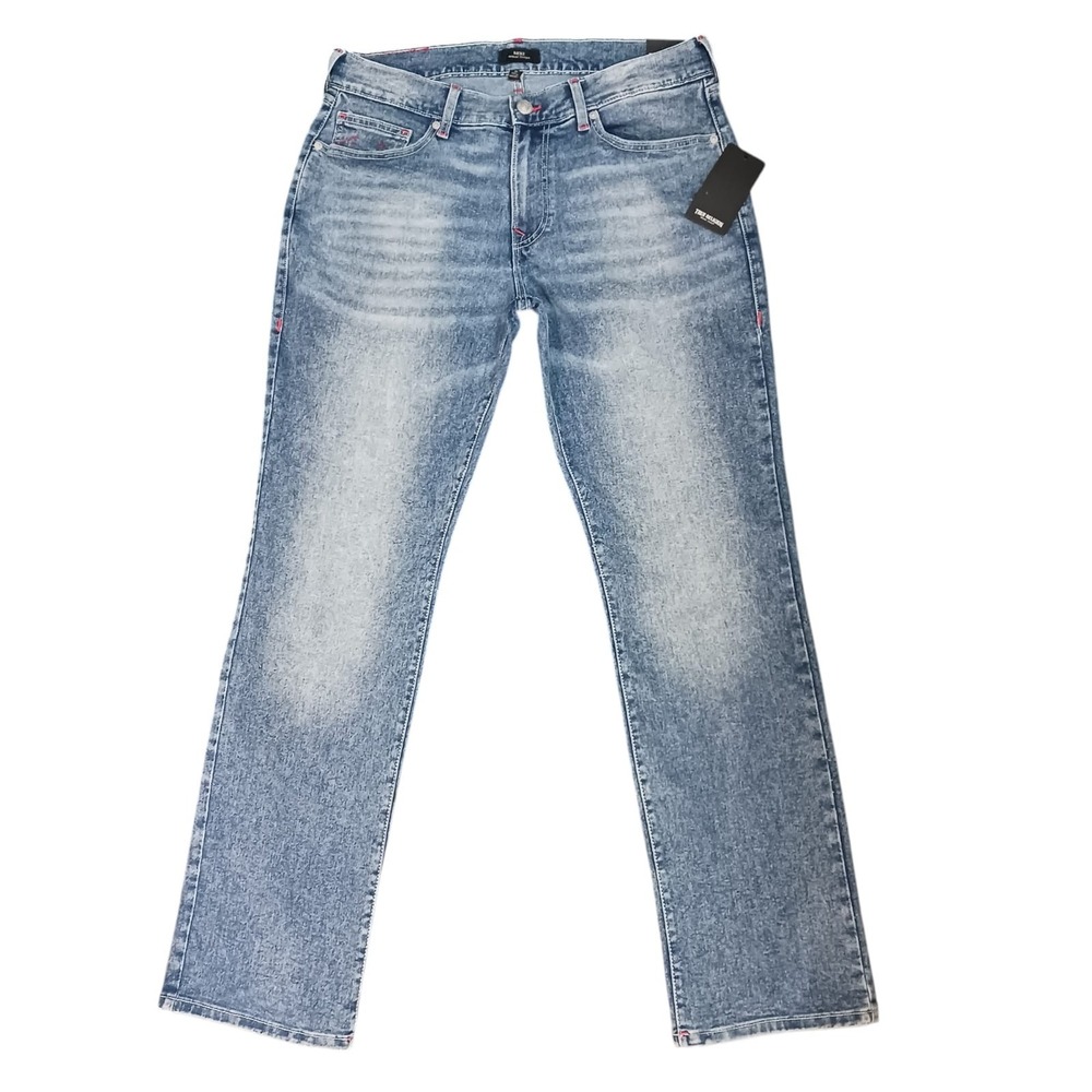 True Religion Jeans Men's Light Delightful Wash Ricky‎ Relaxed Straight Sz 33x34